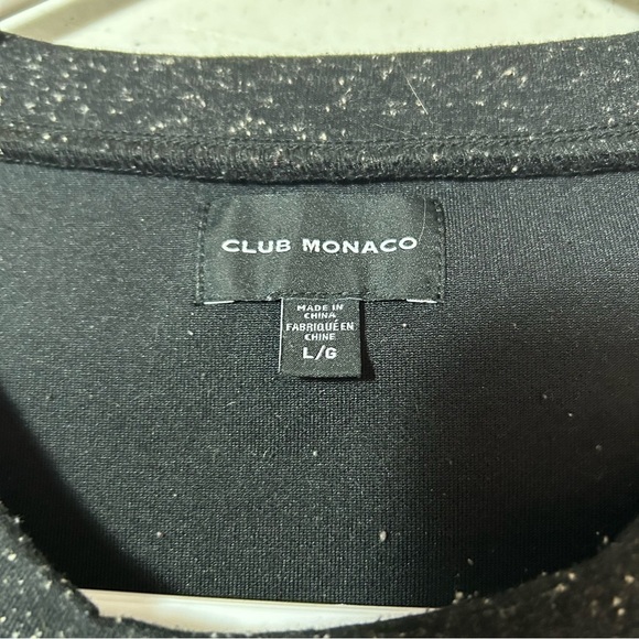 Club Monaco Women’s Speckled Pullover Sweatshirt Gray Large - Picture 3 of 5